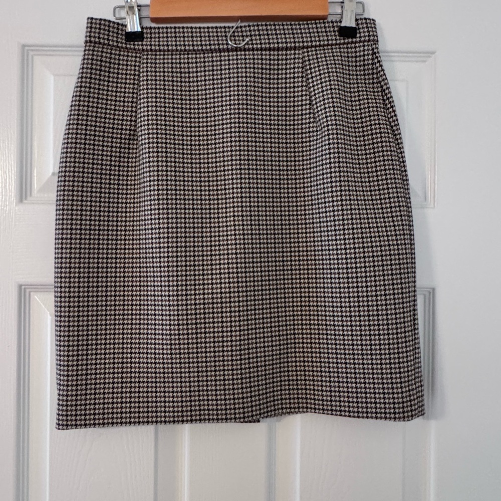 H&M Black and White Checkered Pencil Skirt
